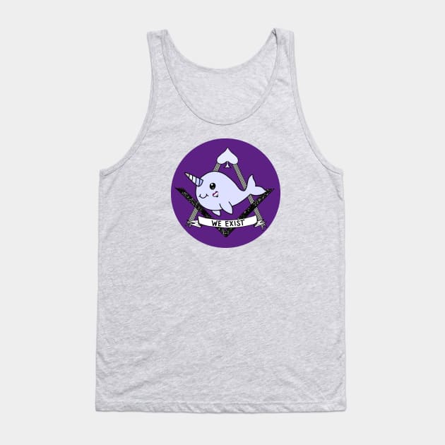 Asexual Narwhal Pride Tank Top by Salty Said Sweetly